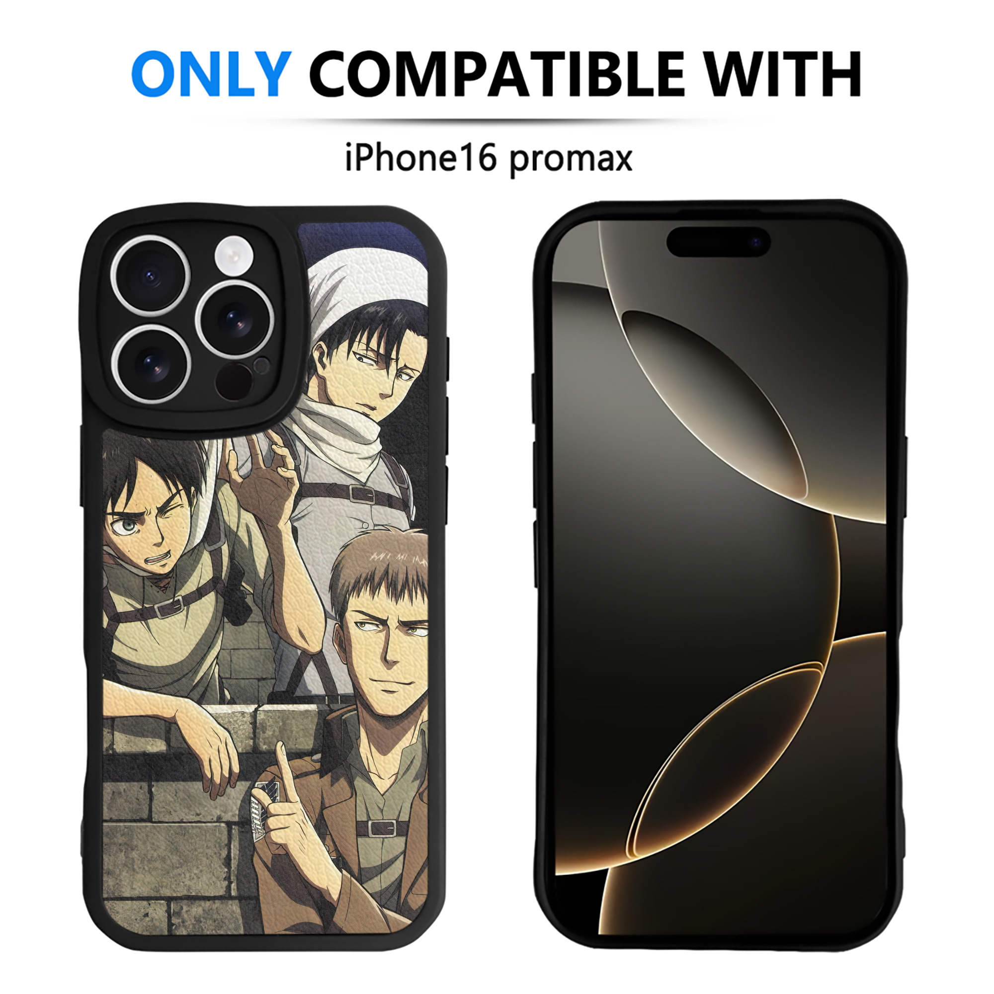 （画像用） 進撃の巨人 Attack on Titan 【iPhone 16シリーズ対応】シリコンスマホケース（レザー調） 材質：シリコン